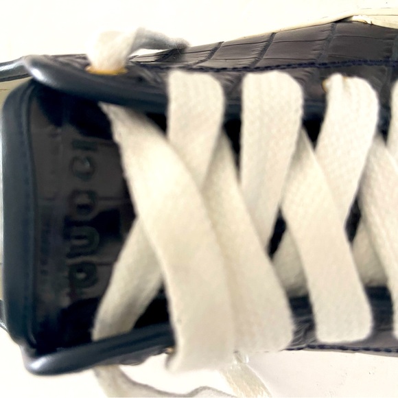 Gucci Men’s crocodile skin leather sneakers Made in Italy - Picture 4 of 10